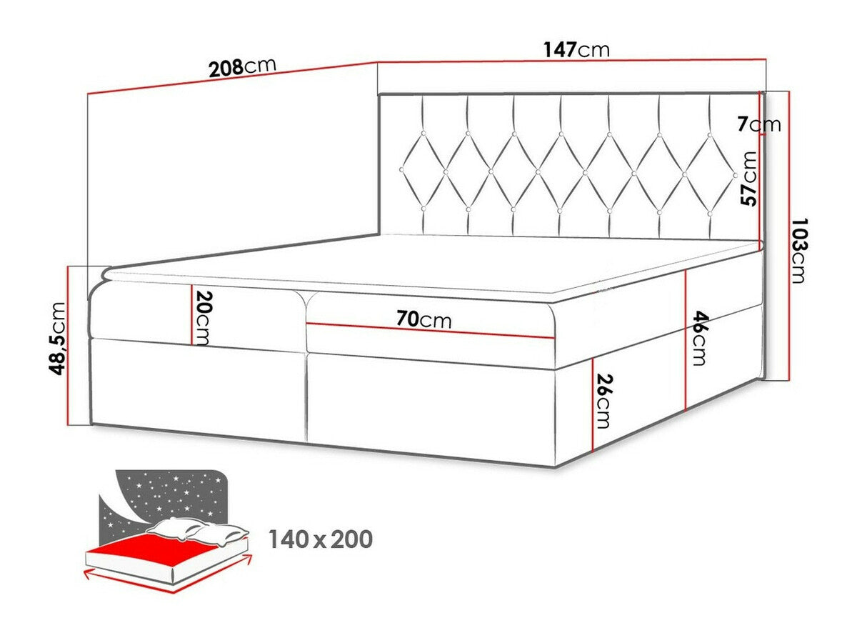 Continental bed 438608