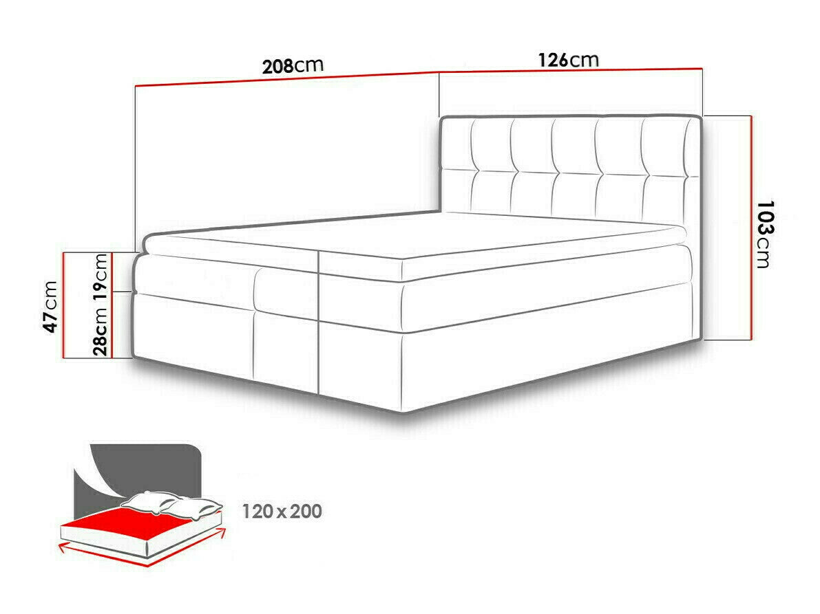 Continental bed 115297