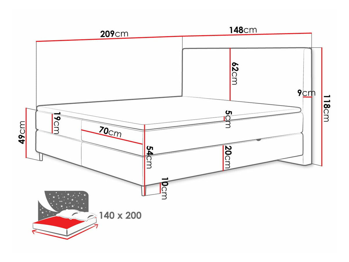 Continental bed 493984