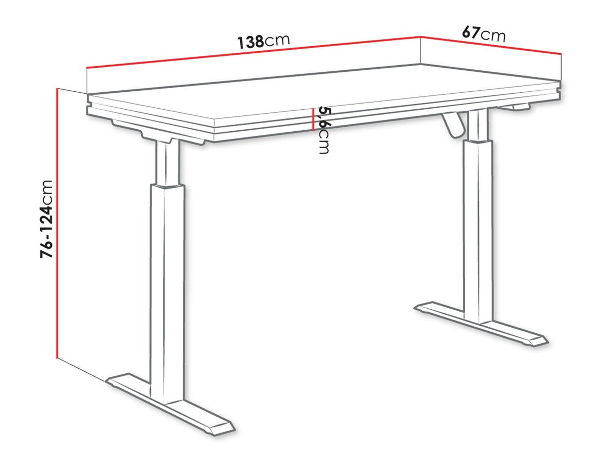 Height-adjustable desk 508486