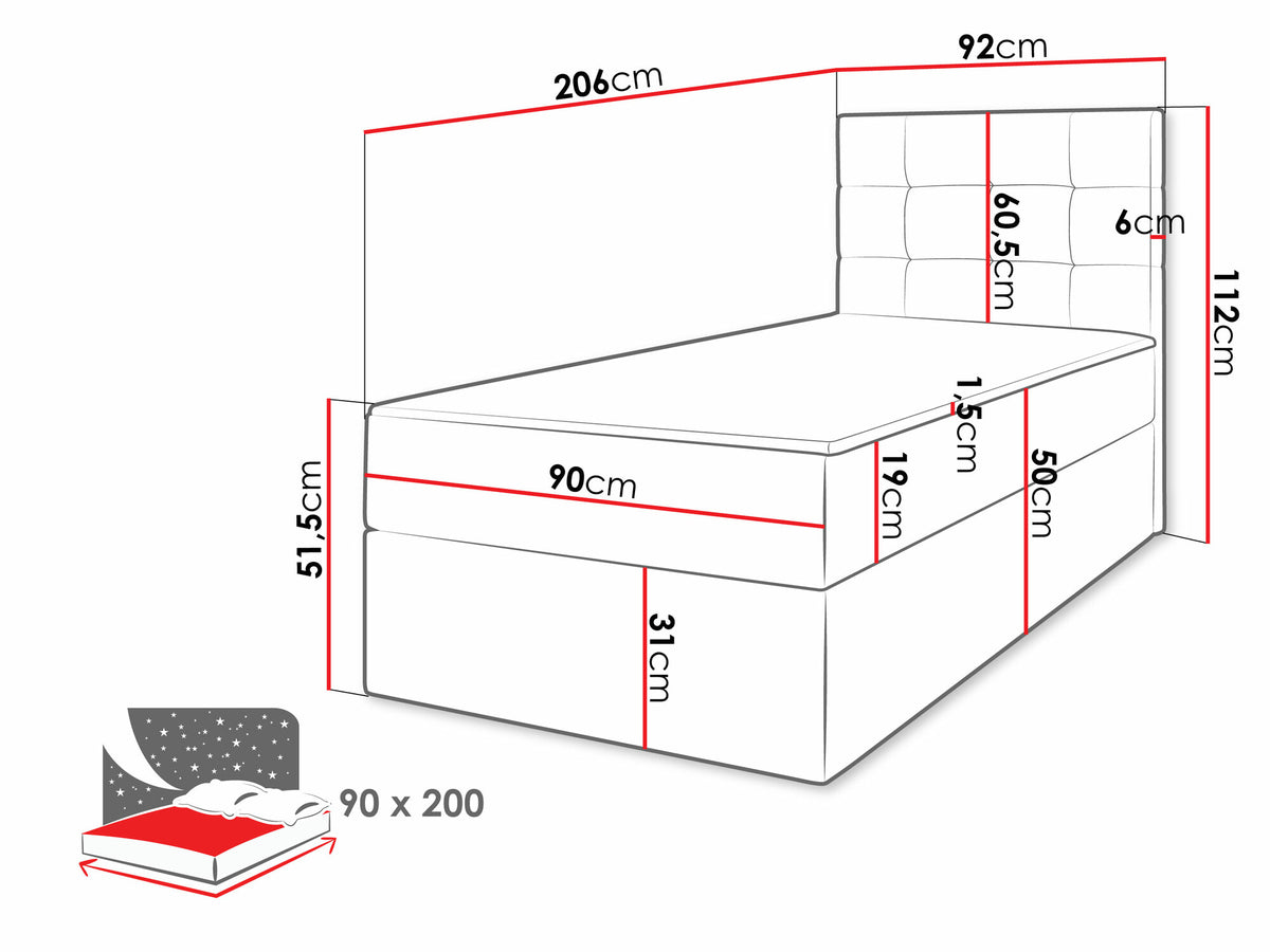Continental bed 565501