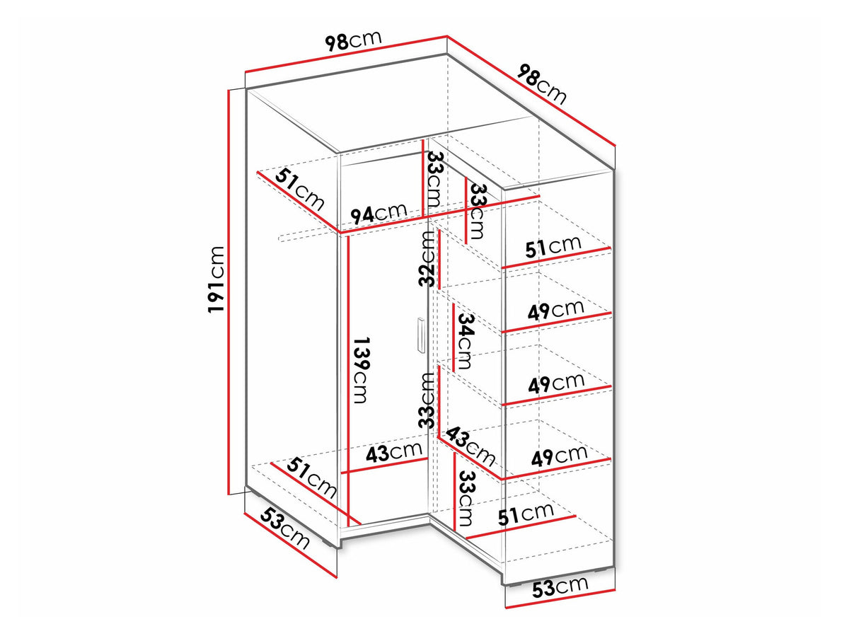 Corner wardrobe 581504