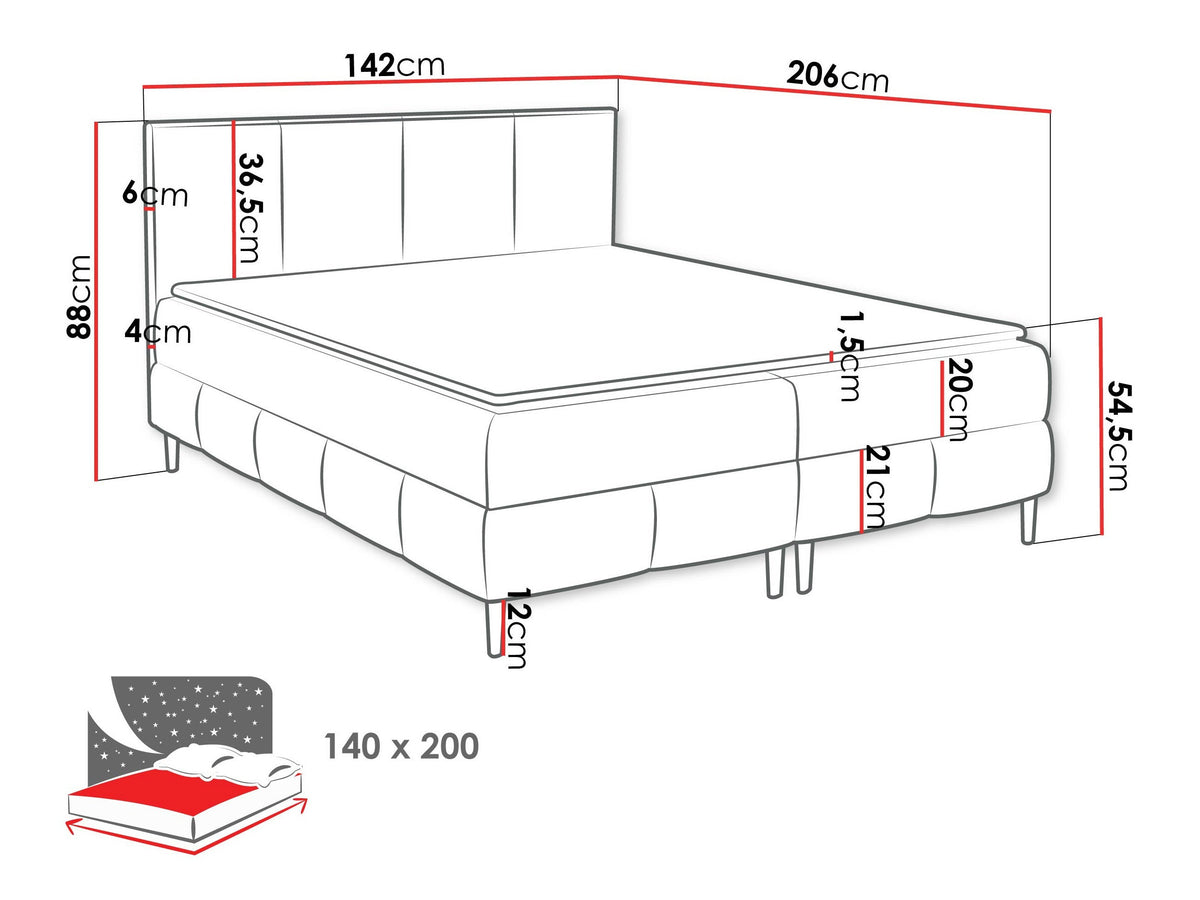 Continental bed 599117