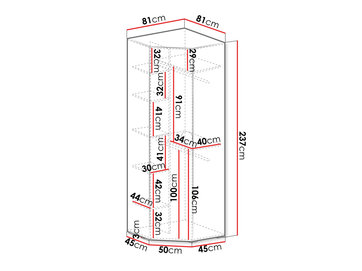 Corner wardrobe 607558