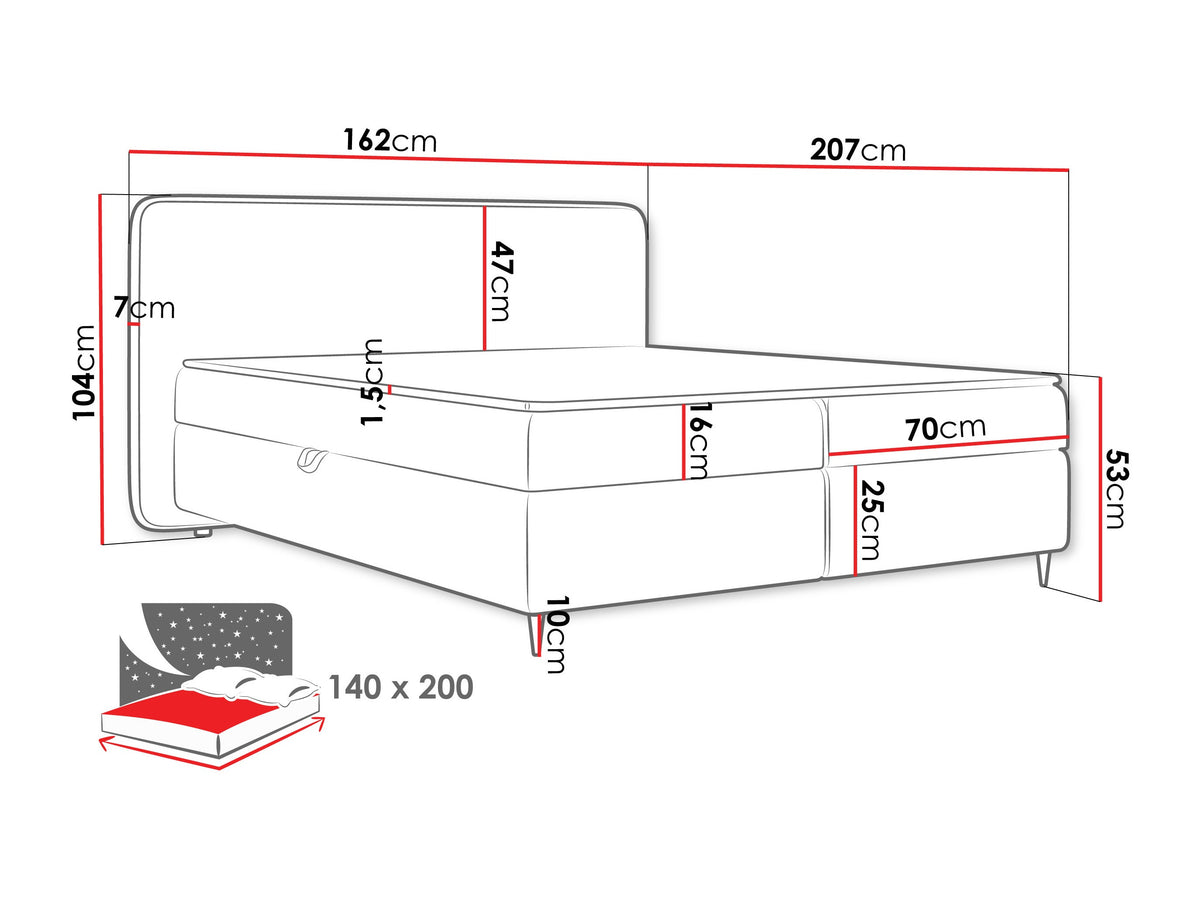 Continental bed 614659