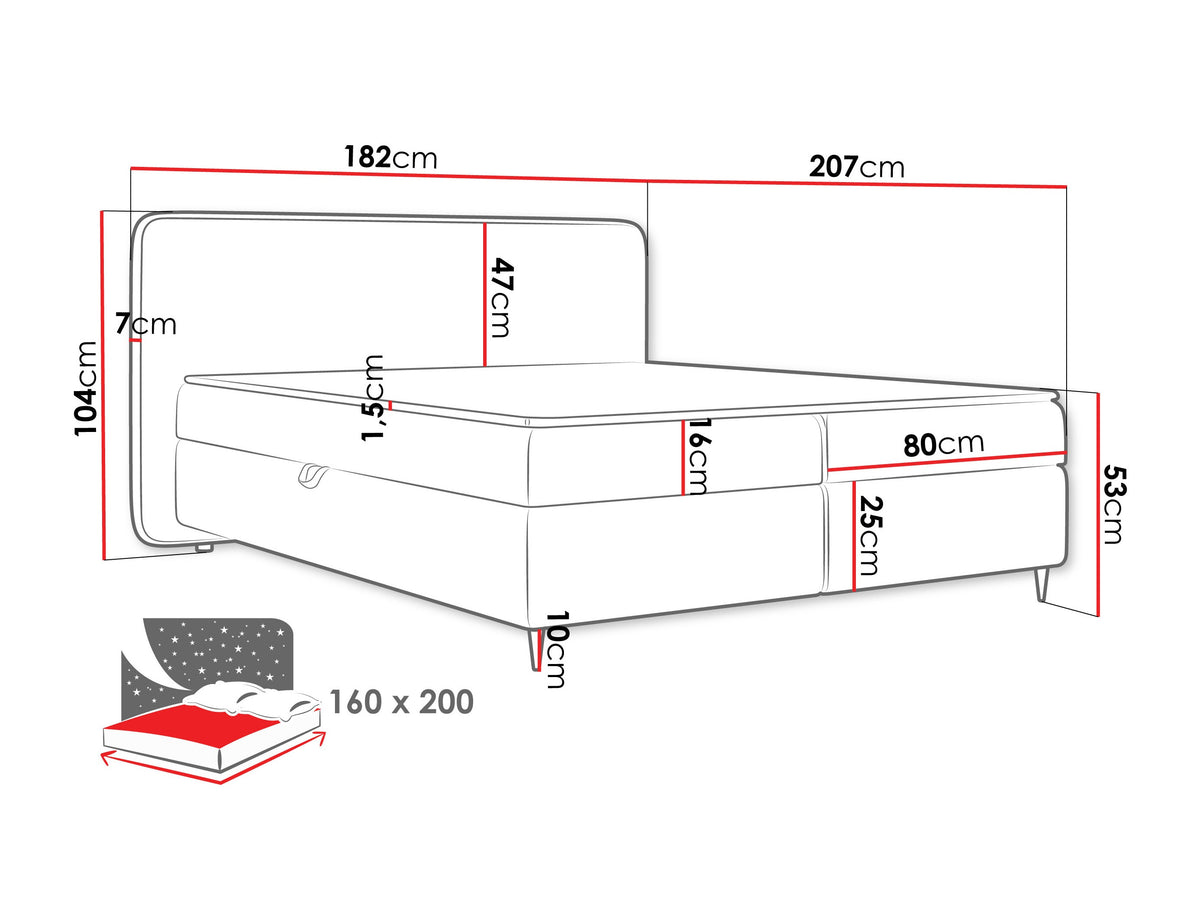 Continental bed 614659