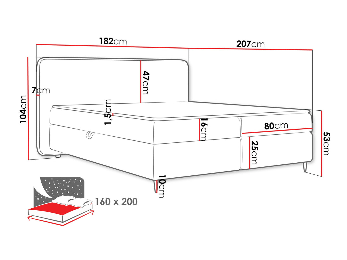 Continental bed 614659
