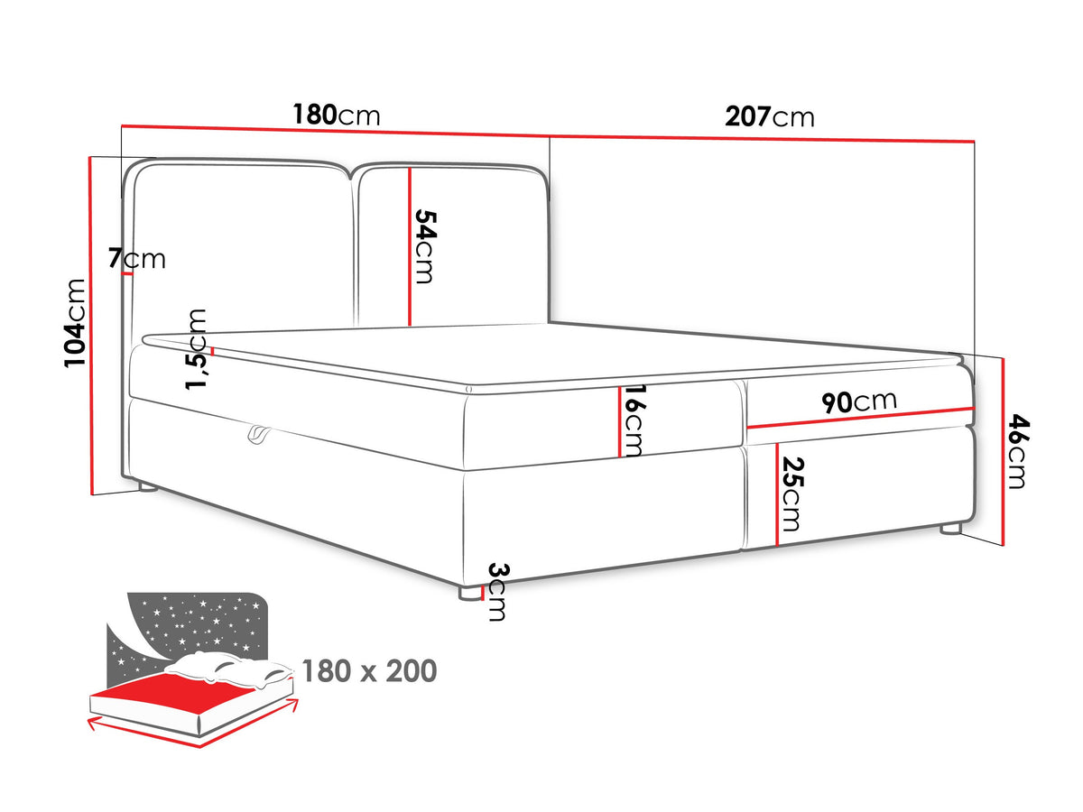 Continental bed 614746