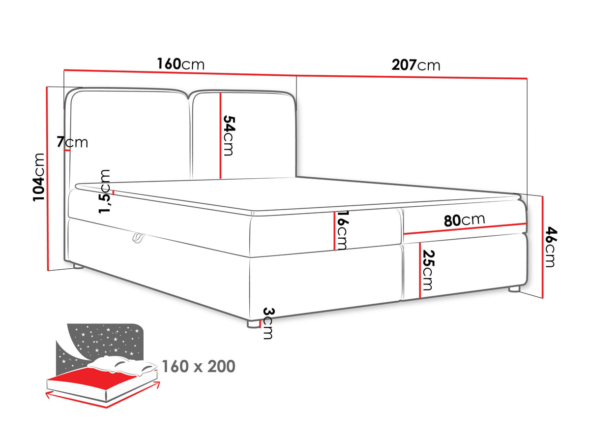 Continental bed 614746