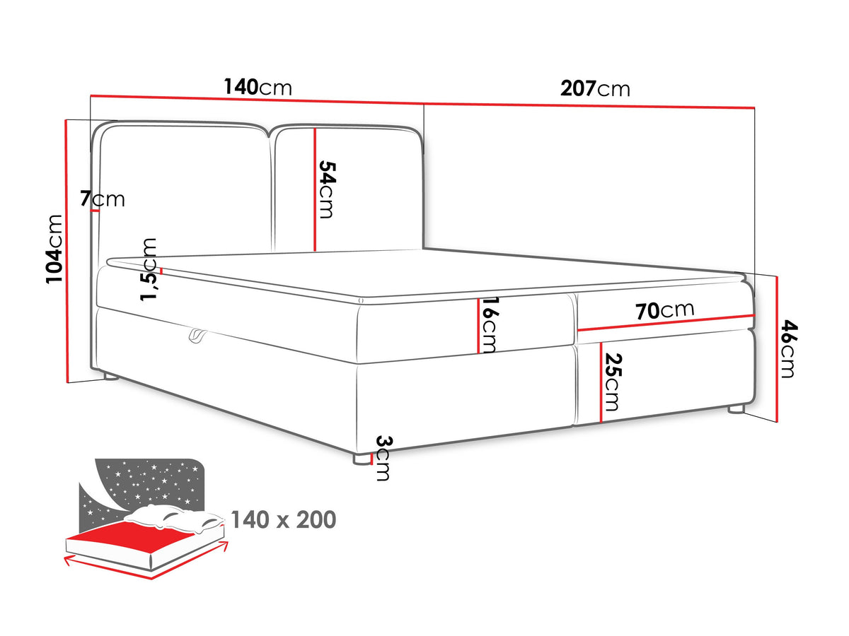 Continental bed 614746