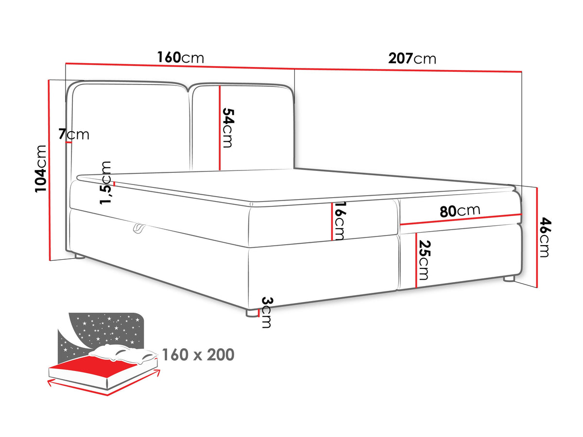 Continental bed 614746