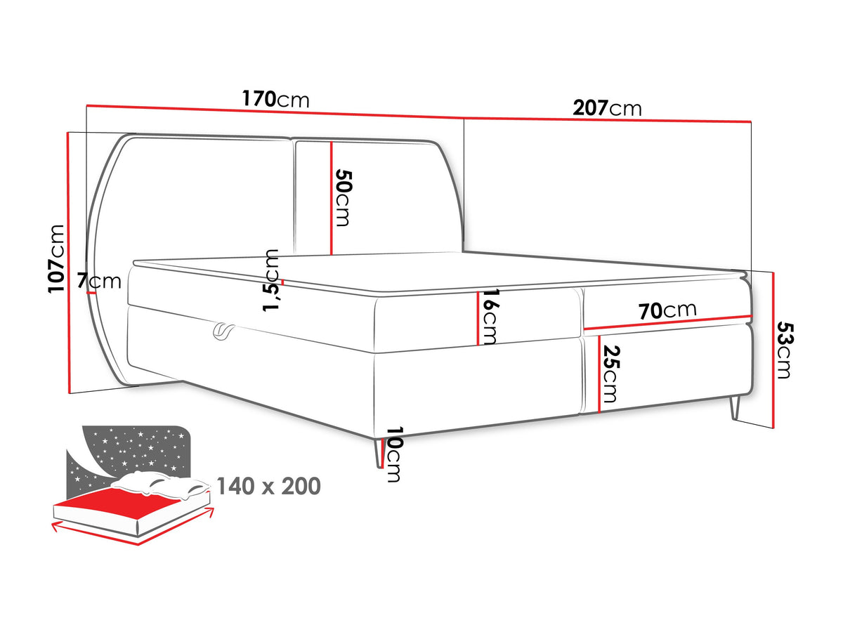 Continental bed 614829