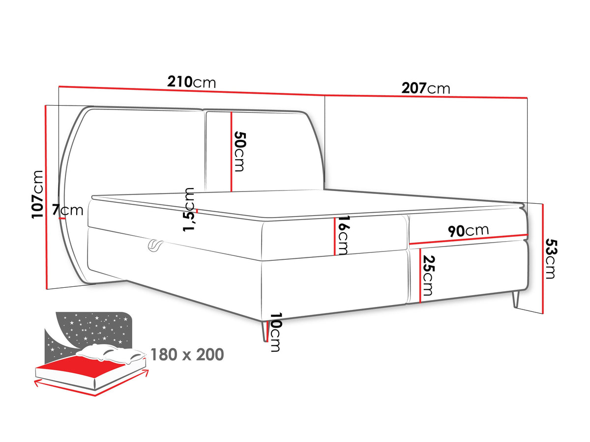 Continental bed 614829