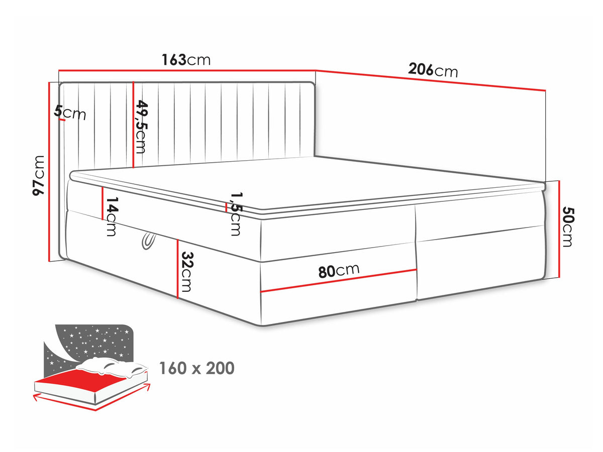 Continental bed 616711