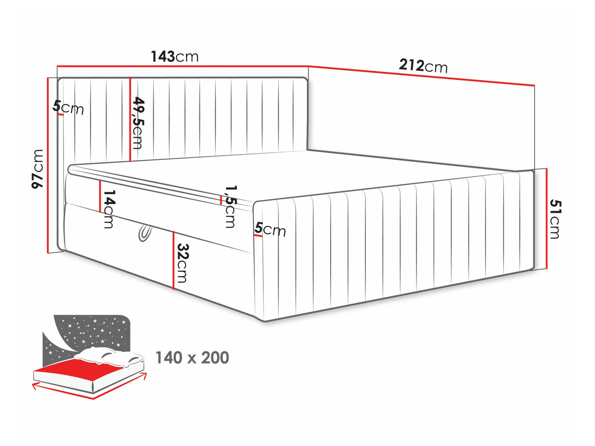 Continental bed 616765