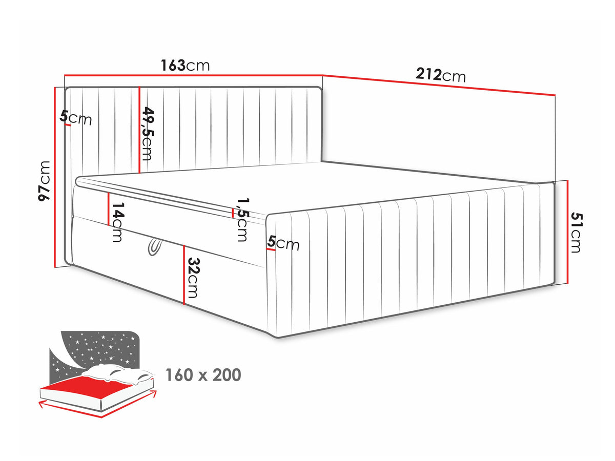 Continental bed 616765