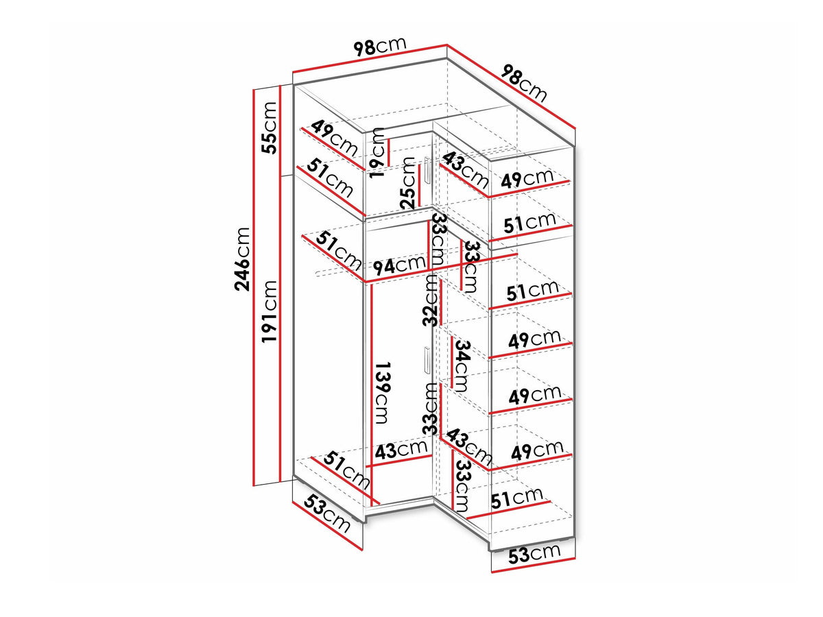 Corner wardrobe 581637