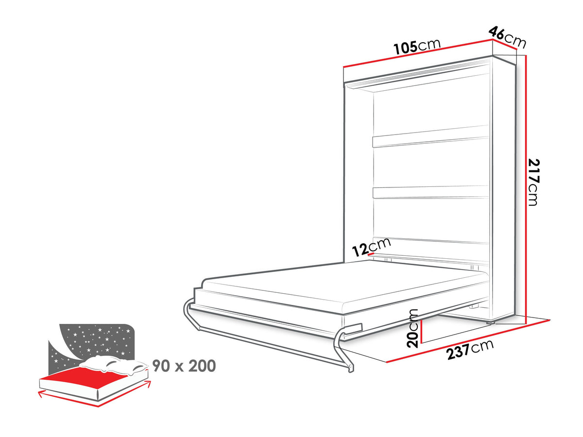 Wall bed 483040