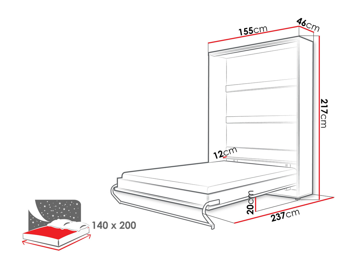 Wall bed 483040