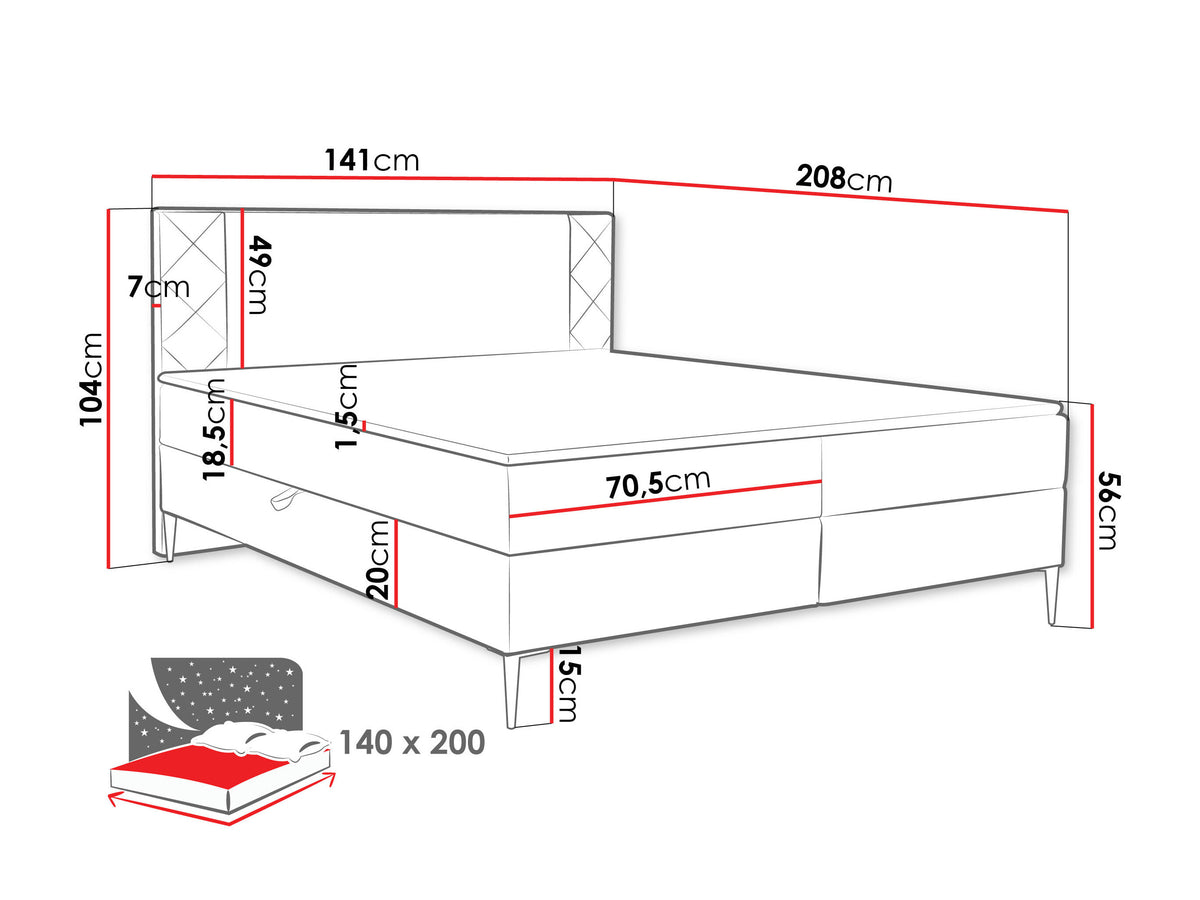 Continental bed 640907 5048537