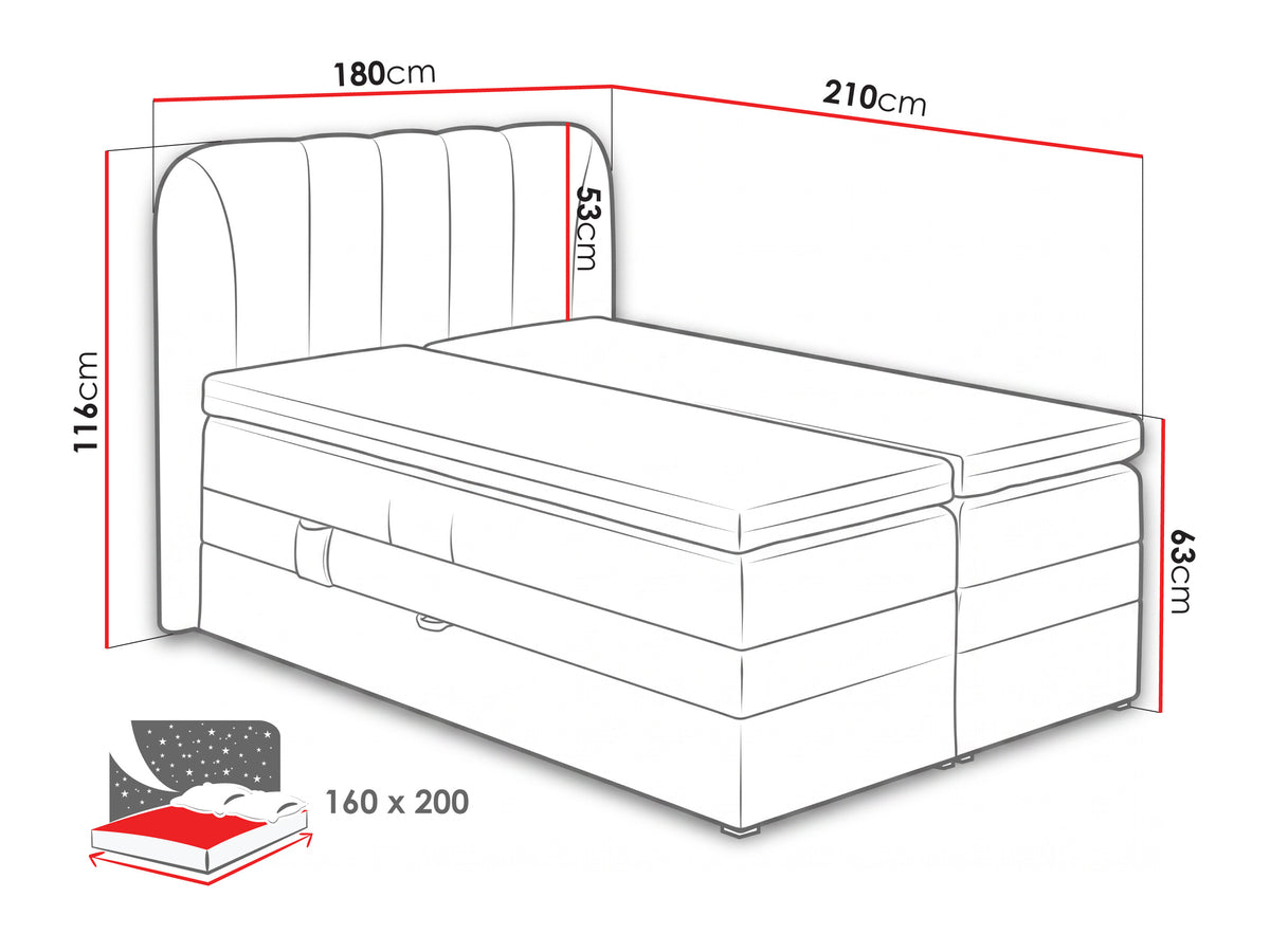 Continental bed 681190