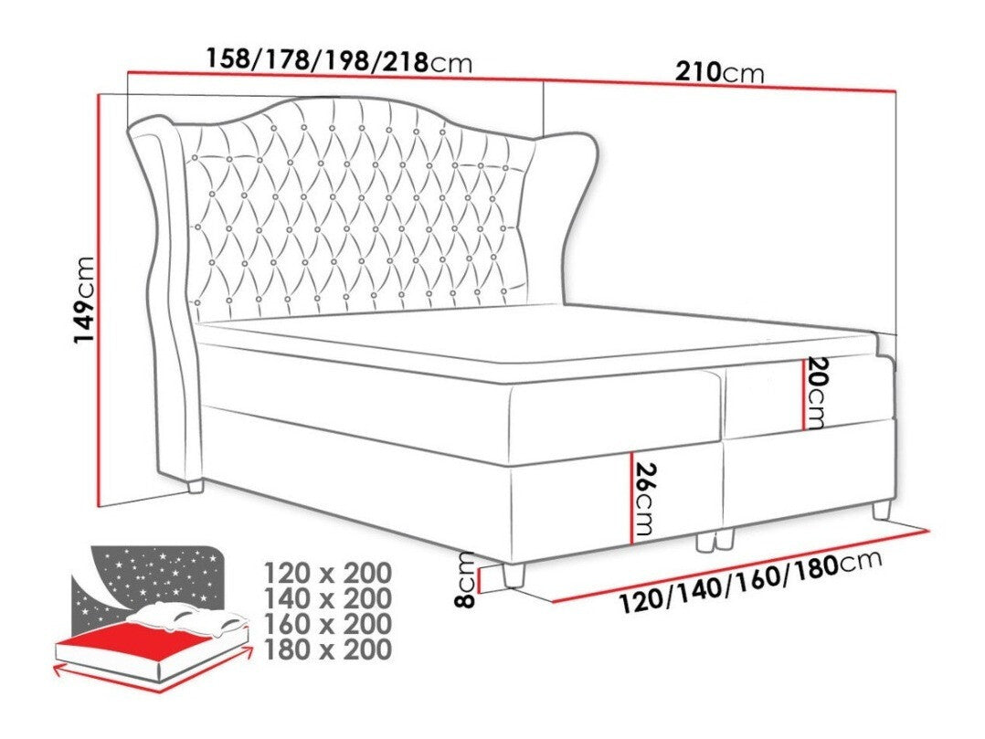 Continental bed 263304
