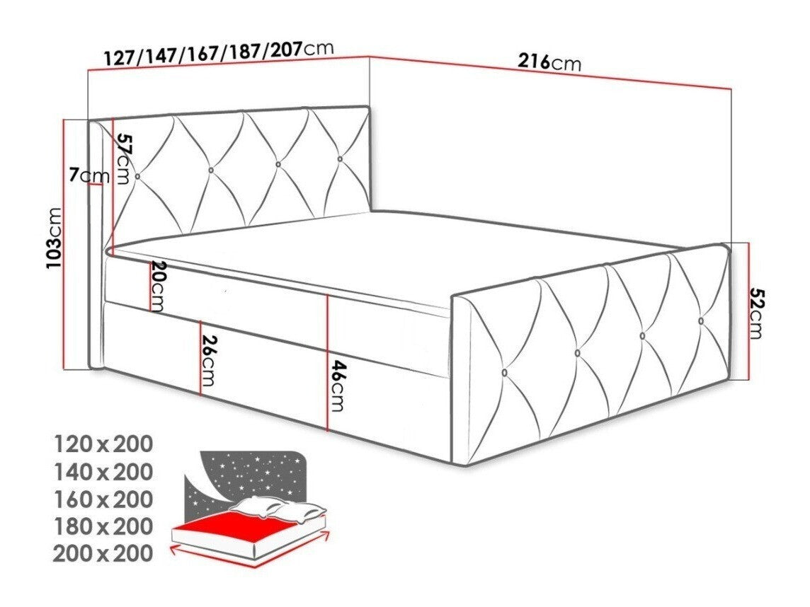 Continental bed 314785