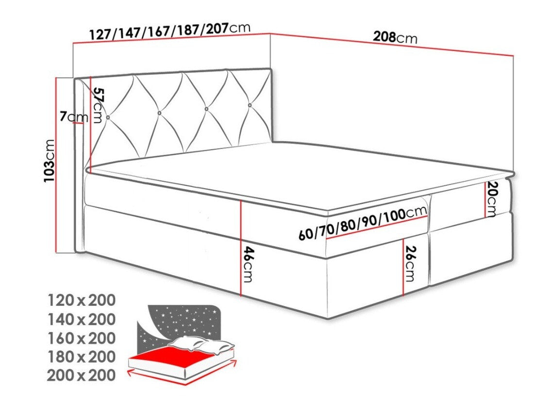 Continental bed 314219