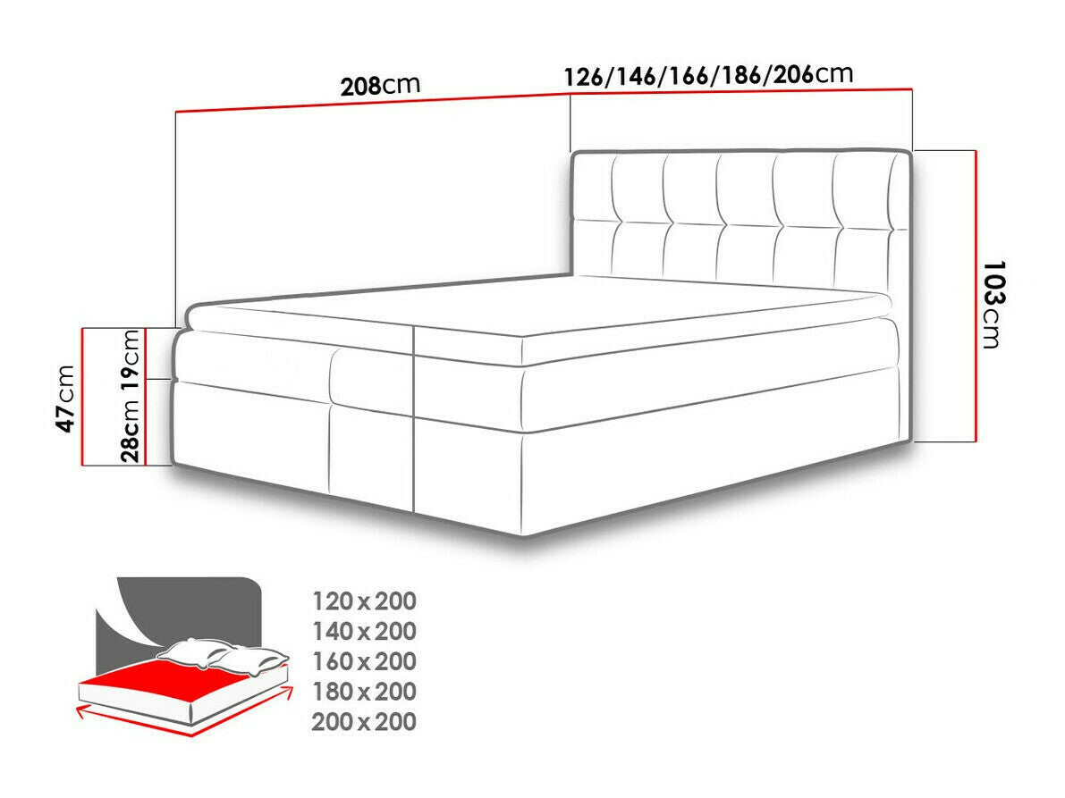 Continental bed 115297