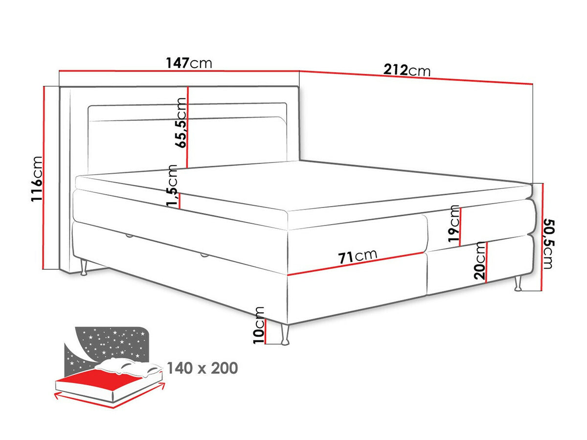 Continental bed 512496