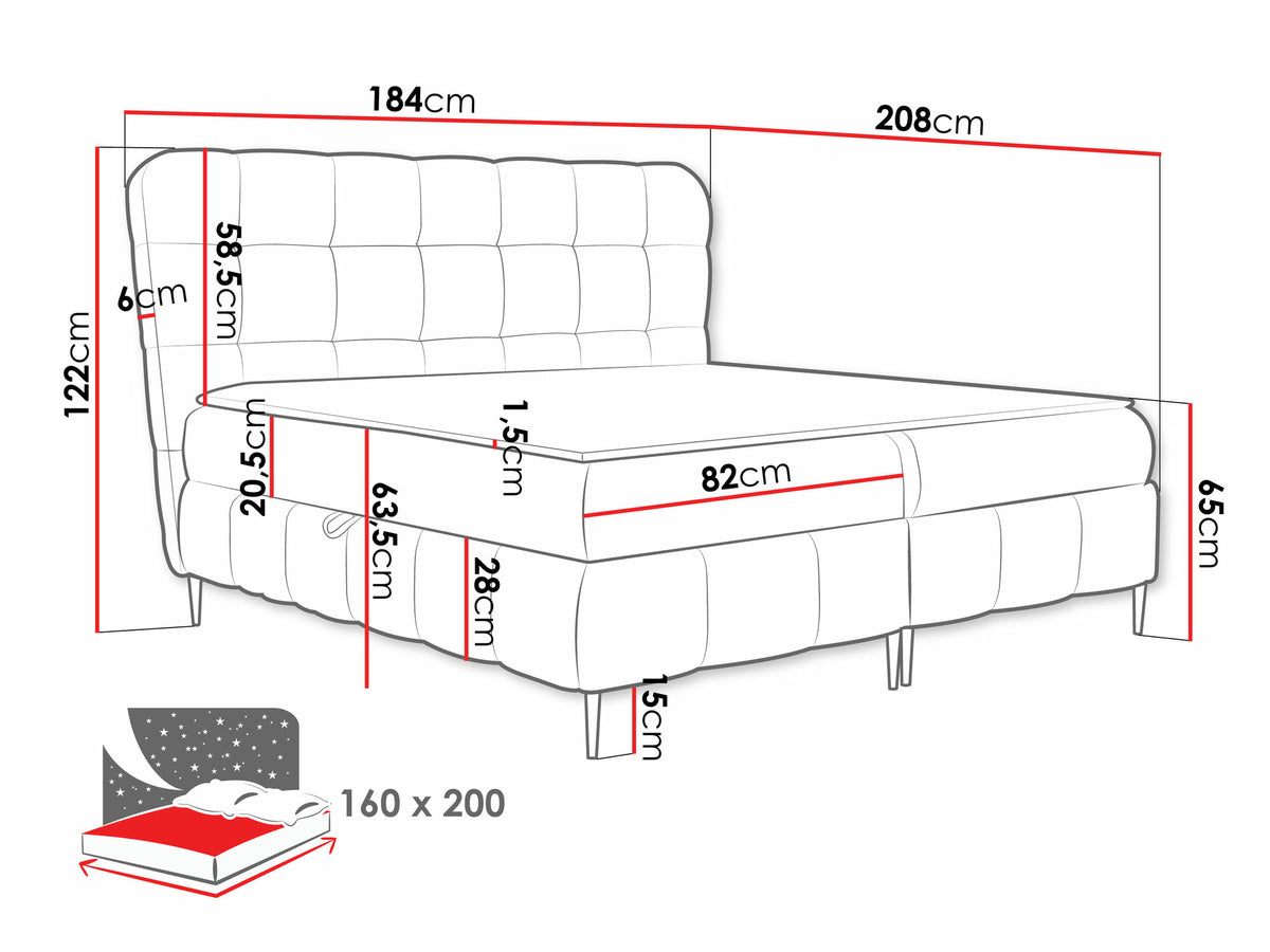 Continental bed 567041