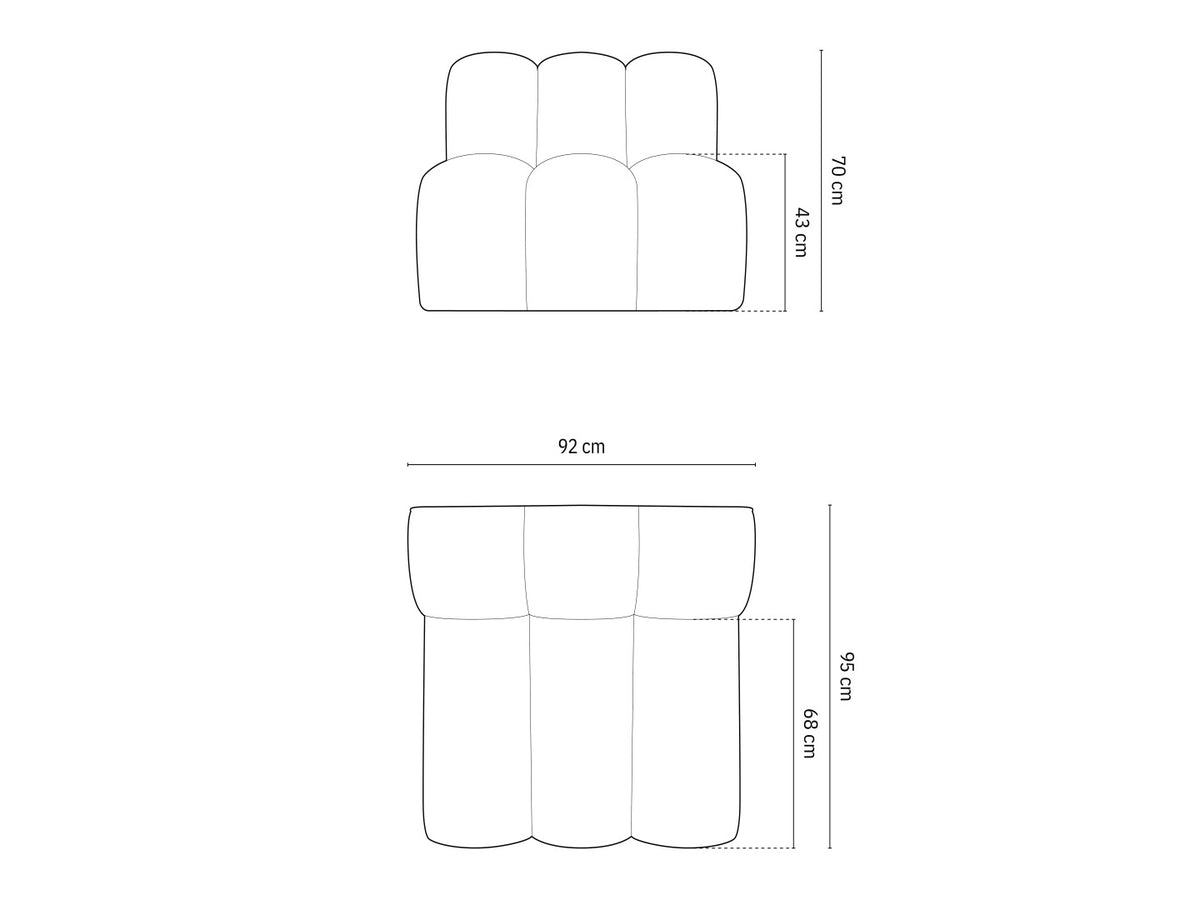 Modular armchair 592811