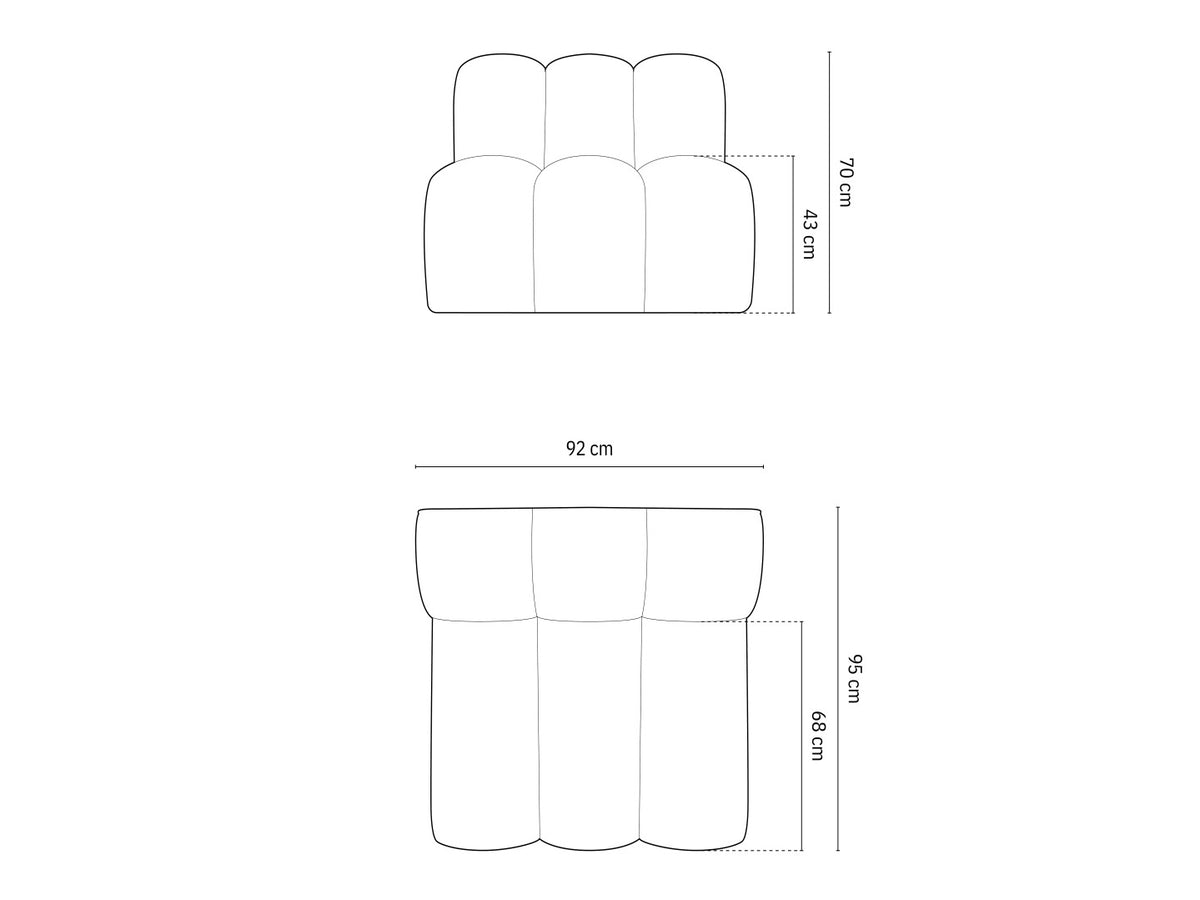 Modular armchair 592811
