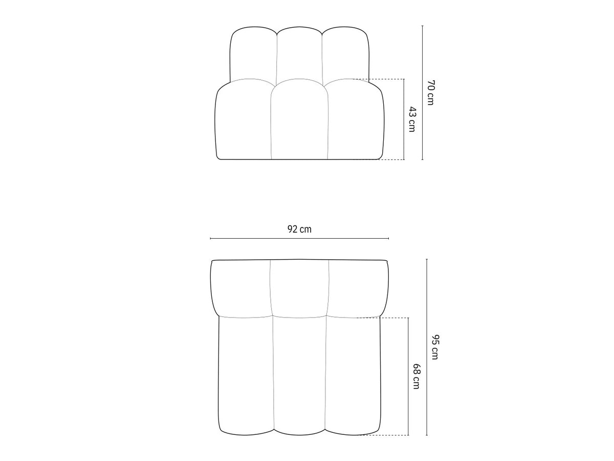 Modular armchair 592811