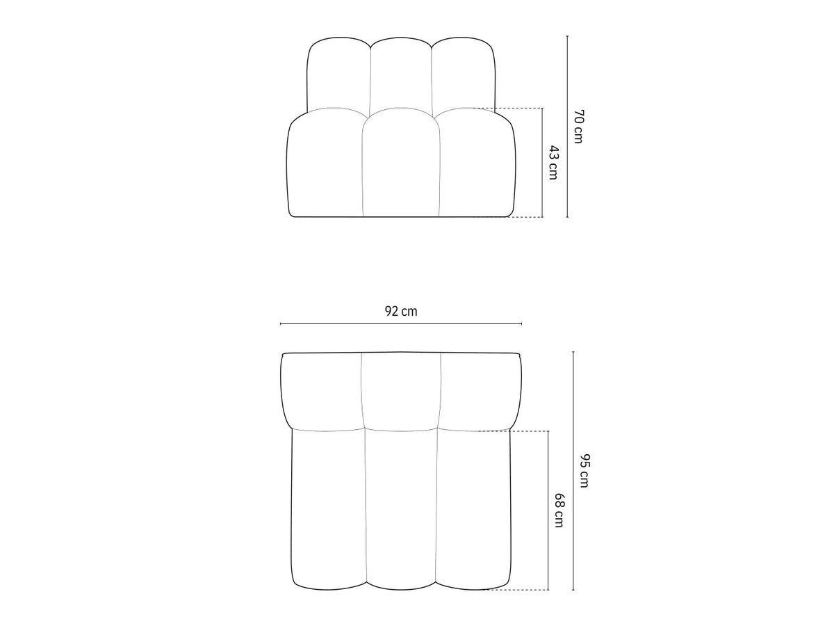 Modular armchair 592811