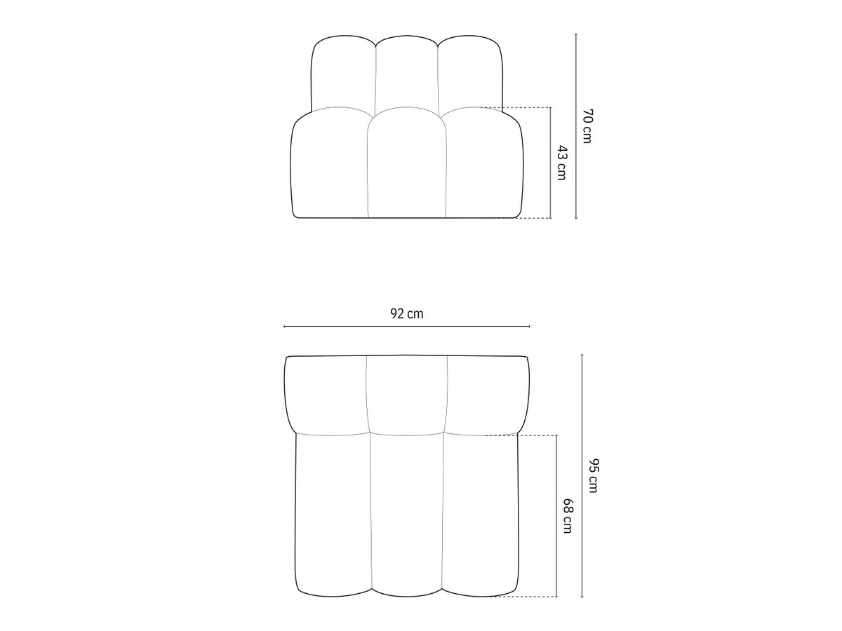 Modular armchair 592811