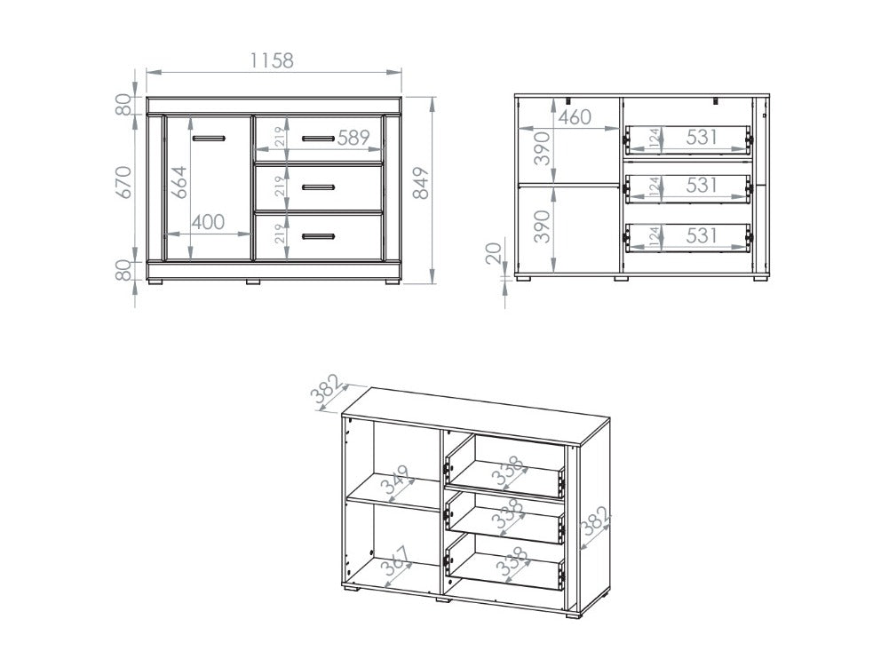 Chest of drawers 602067