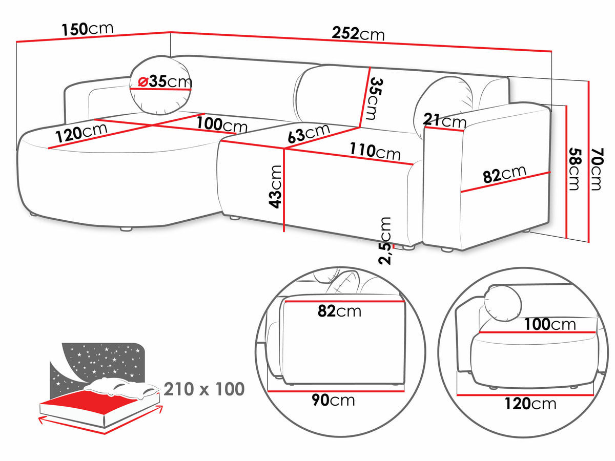 Corner sofa 582453