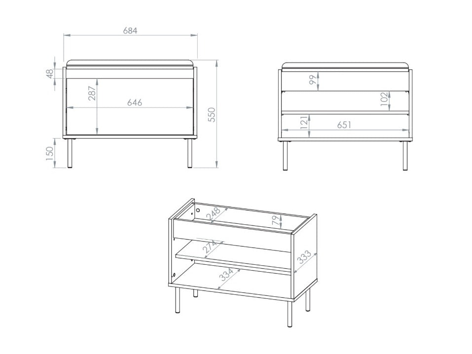 Shoe cabinet 614067