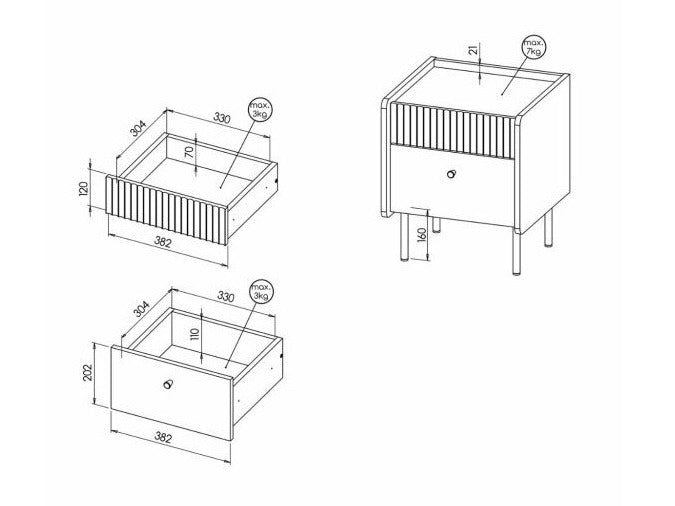 Bedside table 489414
