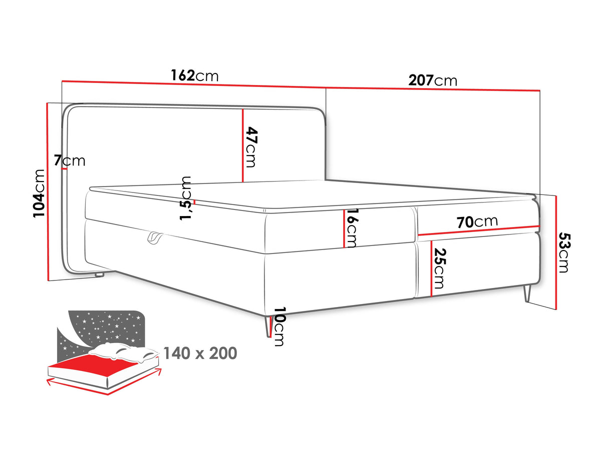 Continental bed 614659