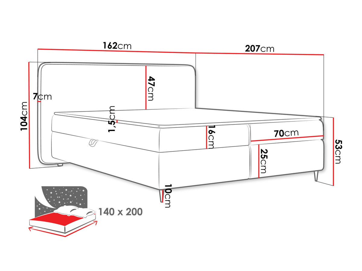 Continental bed 614659