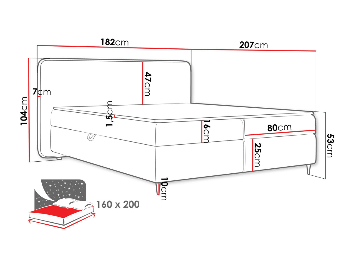 Continental bed 614659