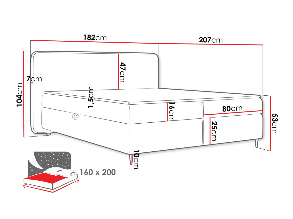 Continental bed 614659