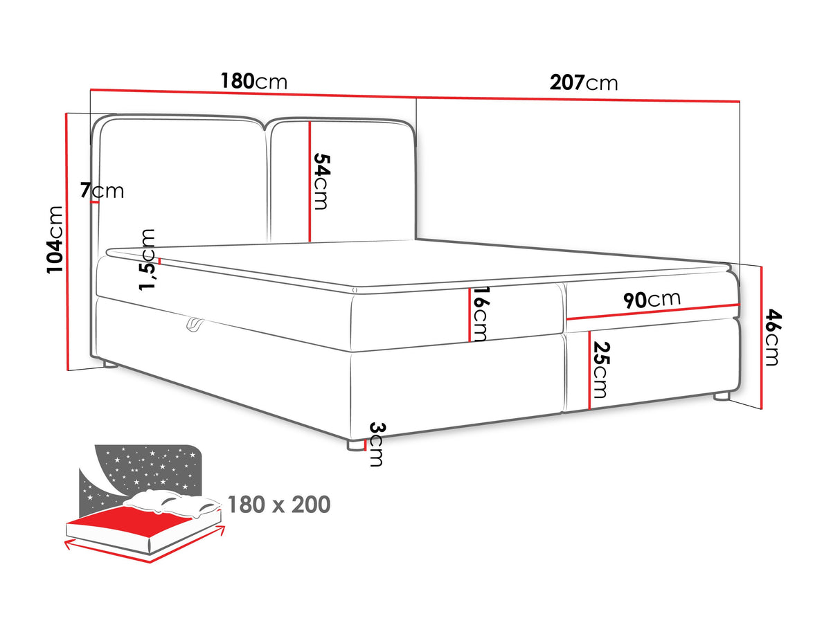 Continental bed 614746