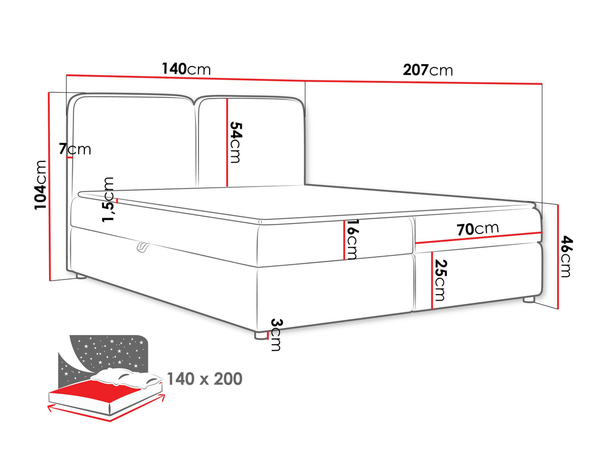 Continental bed 614746