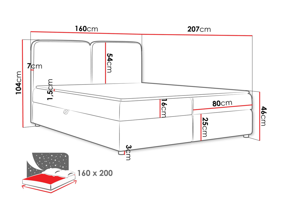 Continental bed 614746