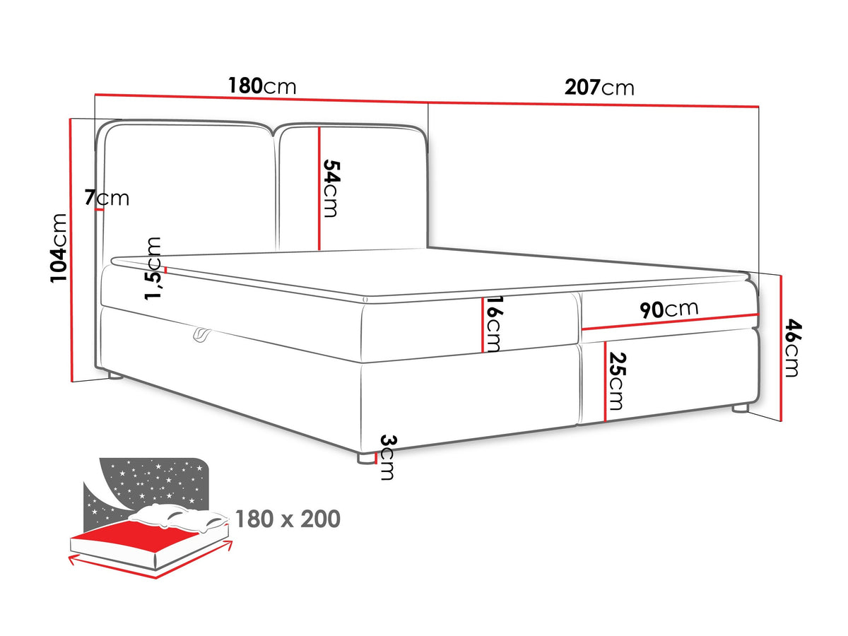 Continental bed 614746