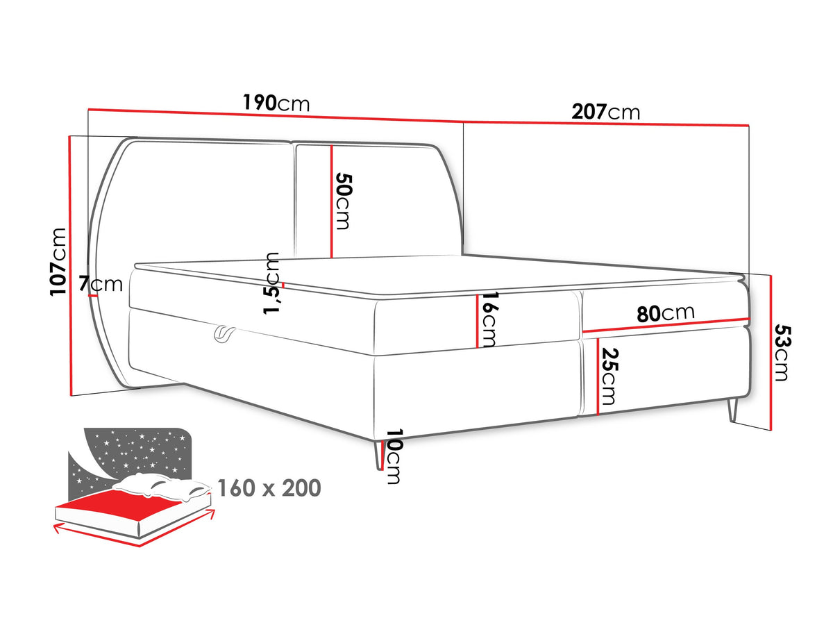Continental bed 614829