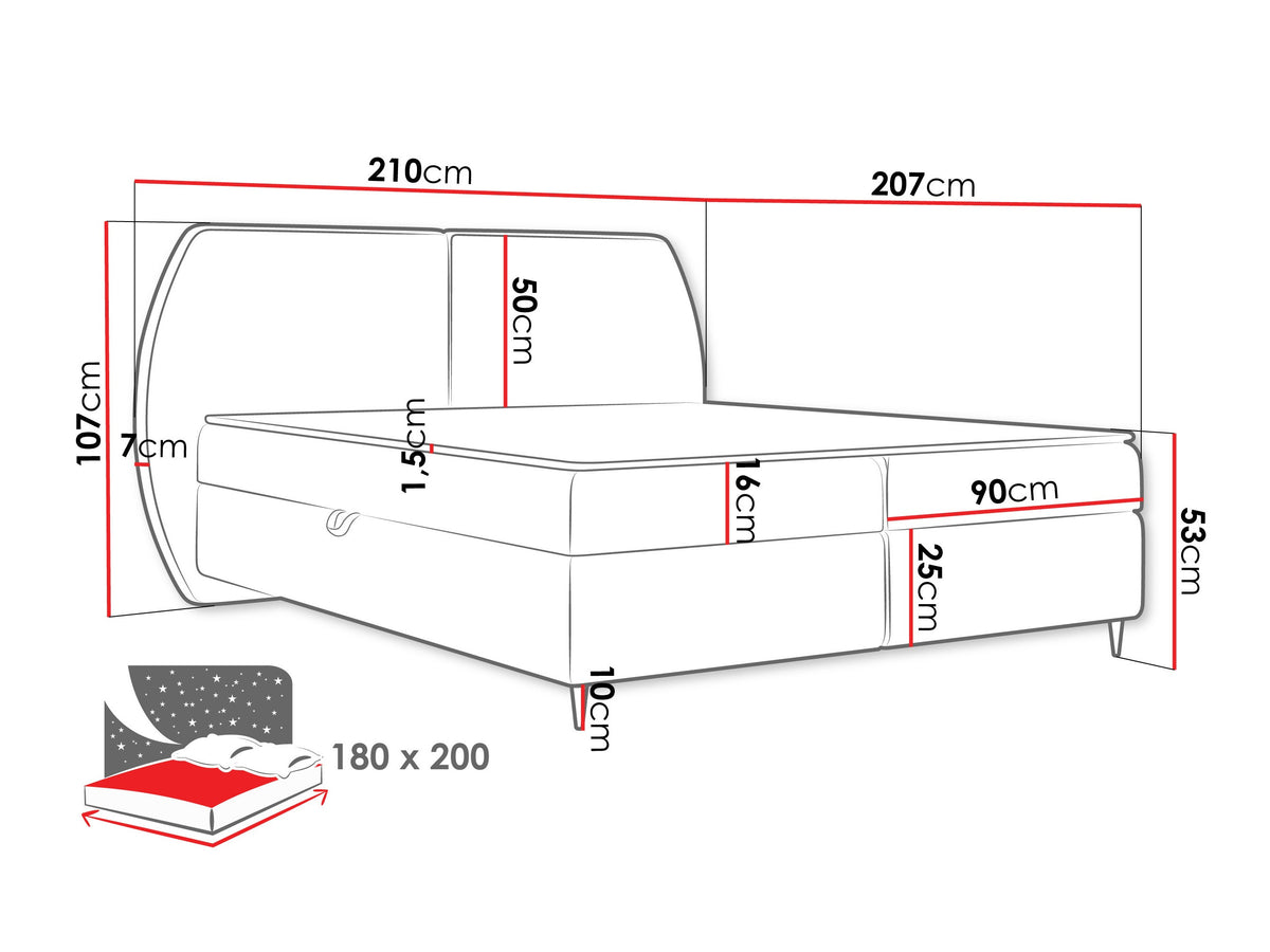 Continental bed 614829